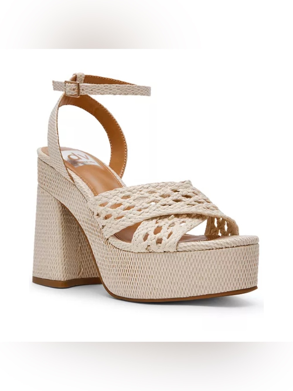 DV Dolce Vita Whisora Raffia Platform Sandals 
Size 5
